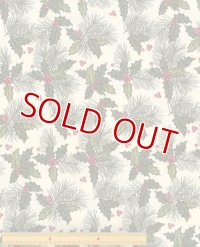 moda (株)ＵＳＡコットン/綿100％/クリスマス柄/ヒイラギ