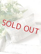 再入荷までしばらくお待ちください！！先染めのストリングパターンポーチ