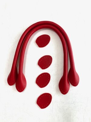 画像1: レザー持ち手/赤＃2/約40ｃｍ/YAH-40