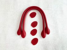 他の写真1: レザー持ち手/赤＃2/約40ｃｍ/YAH-40