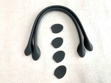 他の写真1: レザー持ち手/ダークグレー＃99/約40ｃｍ/YAH-40