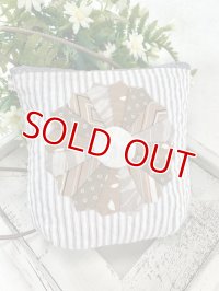 パッチワークバッグキット／簡単ダーツ入りドレスデンサコッシュ