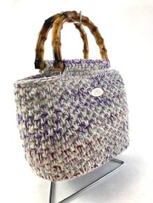 他の写真3: handmade完成品/クロッシェバッグ/裏布キルト芯仕立て