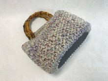 他の写真2: handmade完成品/クロッシェバッグ/裏布キルト芯仕立て