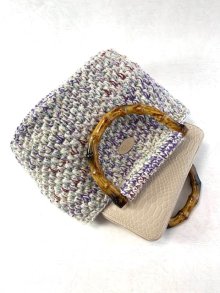 他の写真1: handmade完成品/クロッシェバッグ/裏布キルト芯仕立て