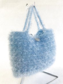 他の写真1: handmade完成品/クロッシェバッグ/グラニーミニバッグ/ブルー
