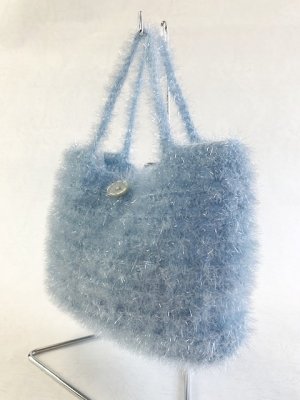 画像3: handmade完成品/クロッシェバッグ/グラニーミニバッグ/ブルー