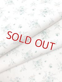 国産コットン/緑小花